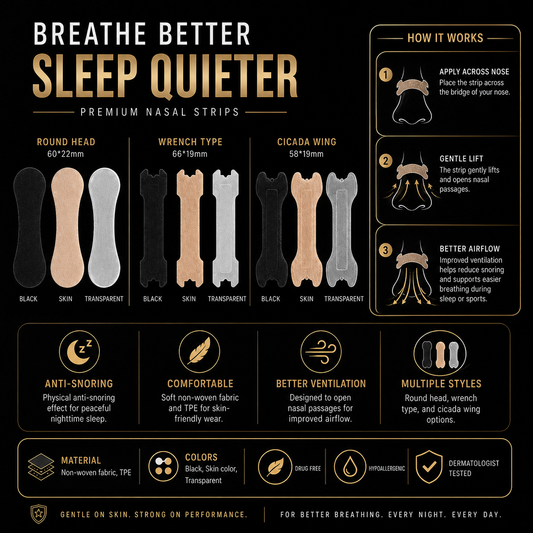 Anti Snoring Nasal Strips for Sleep Comfort